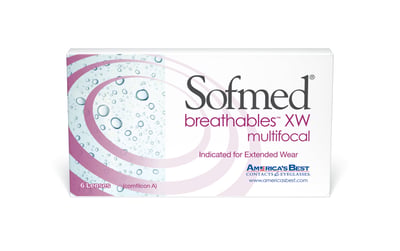 Sofmed breathables XW multifocal 6 Pack - Distance